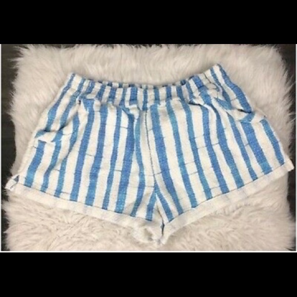 Anthropologie Lilka Blue & White Palestripe Shorts - Picture 6 of 7